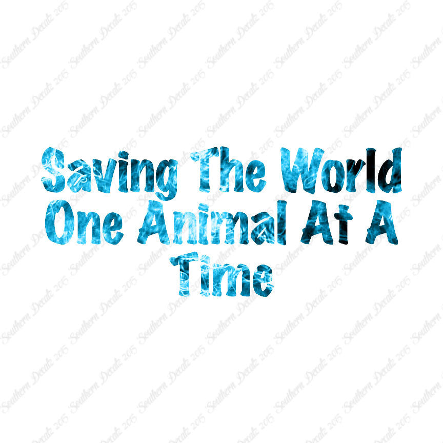 Saving World One Animal At A Time