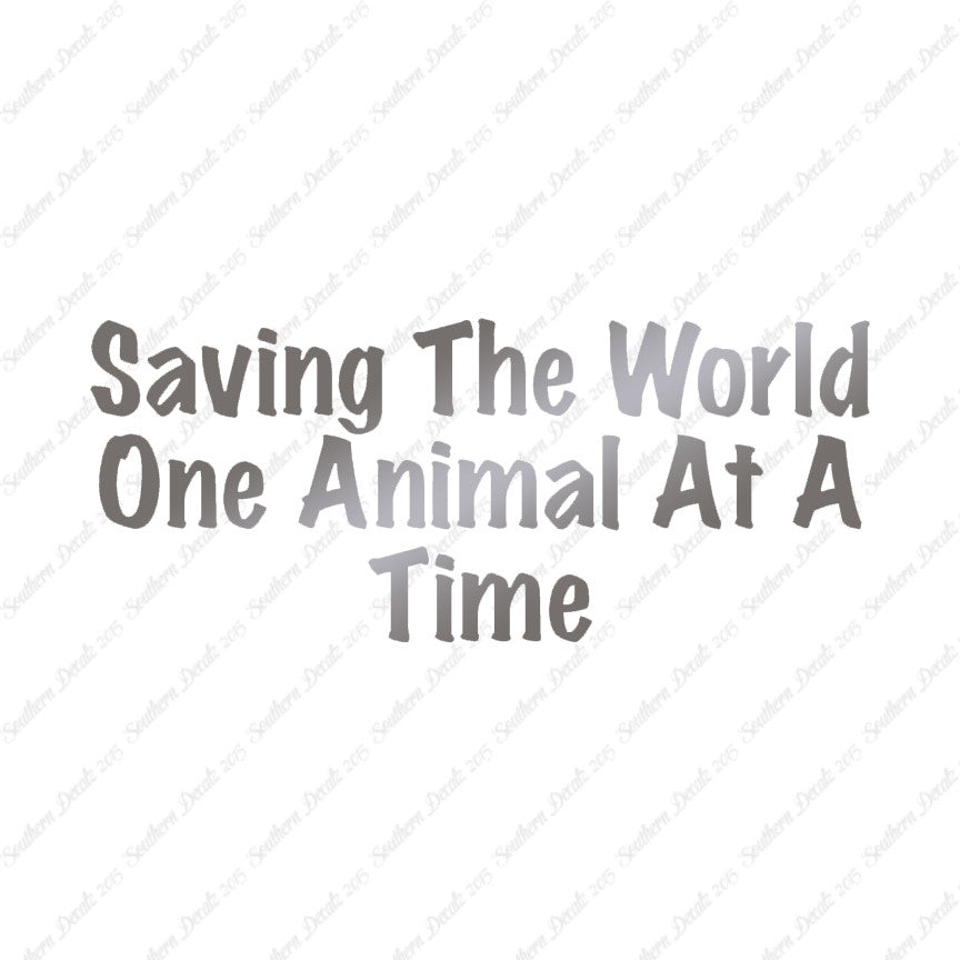 Saving World One Animal At A Time