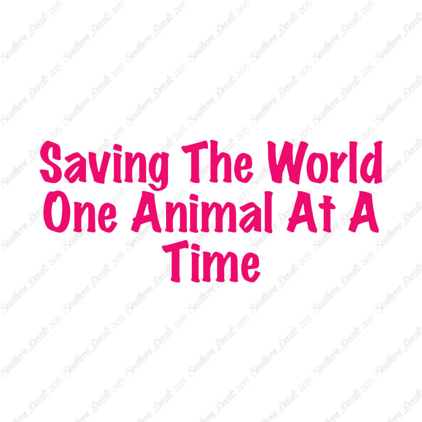 Saving World One Animal At A Time