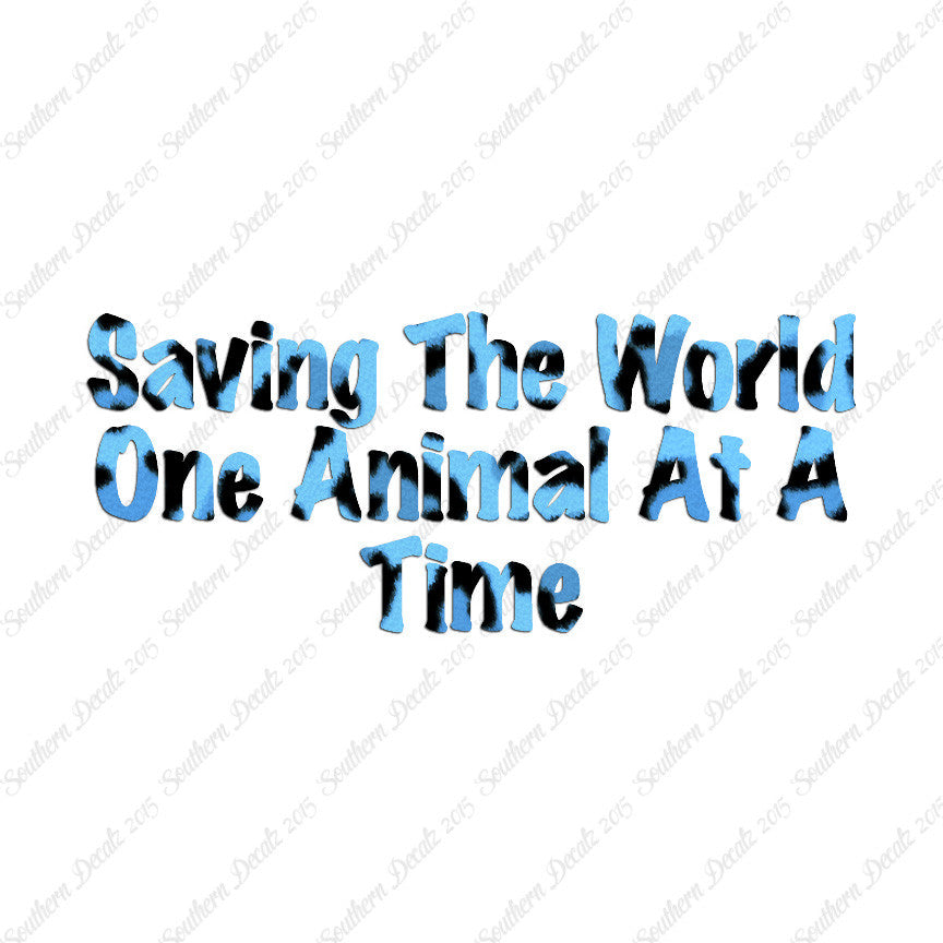 Saving World One Animal At A Time