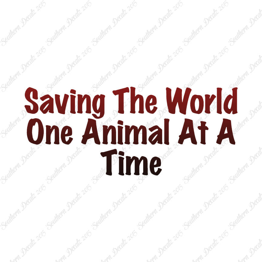 Saving World One Animal At A Time