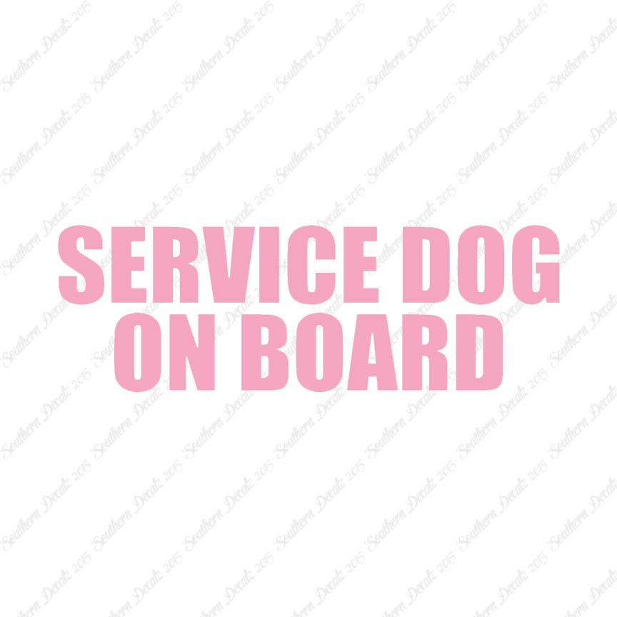 Service Dog On Board