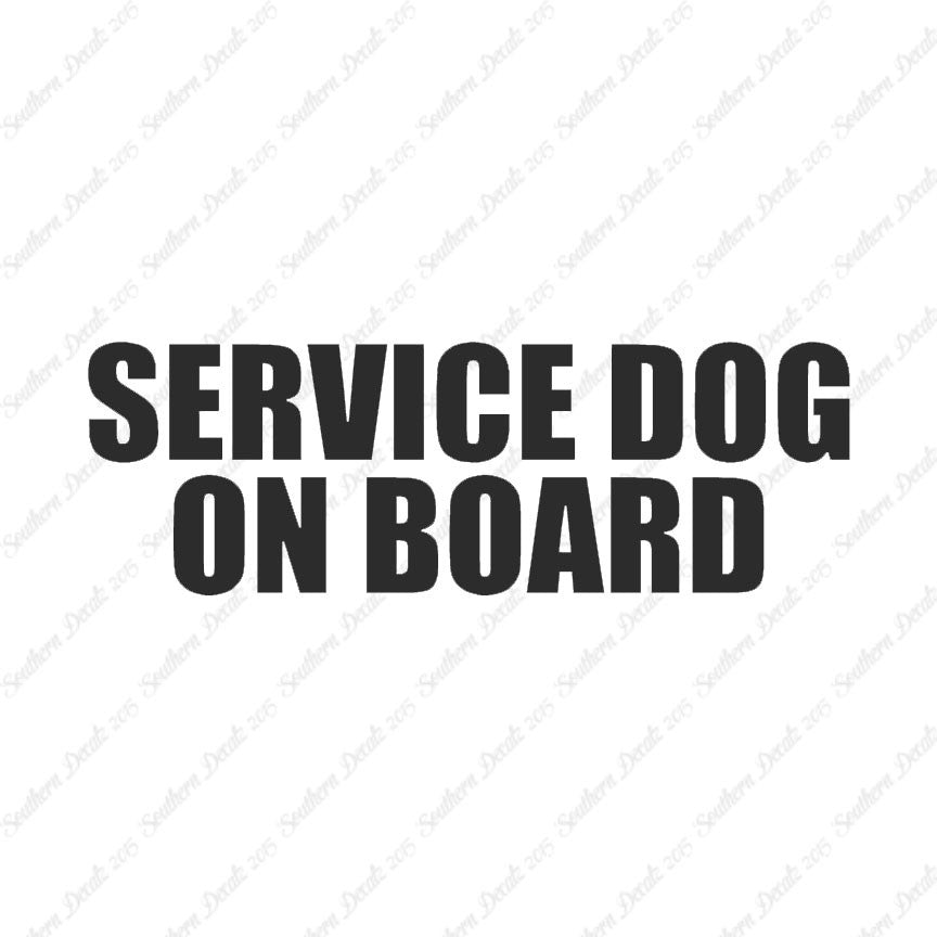 Service Dog On Board