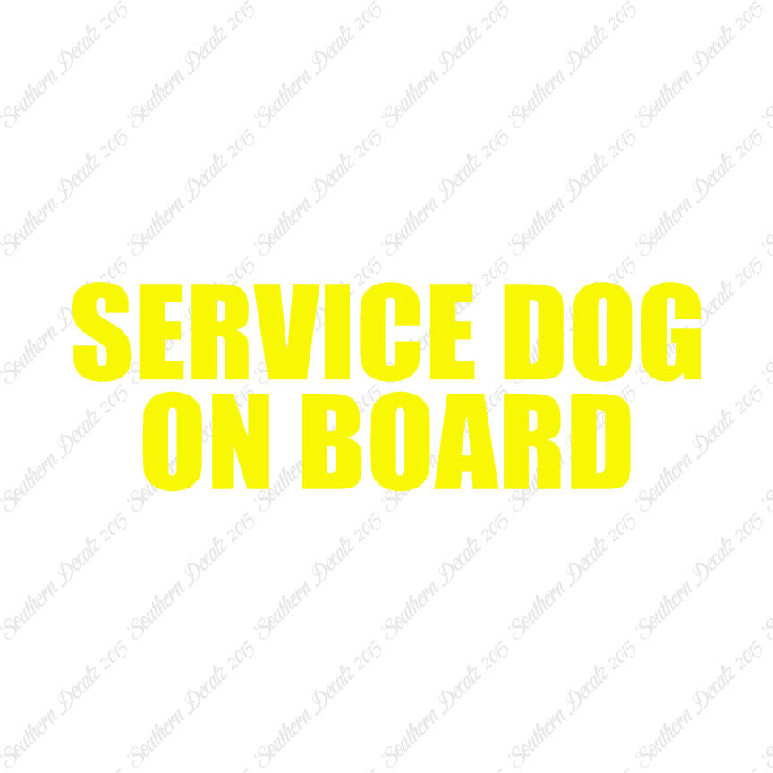 Service Dog On Board