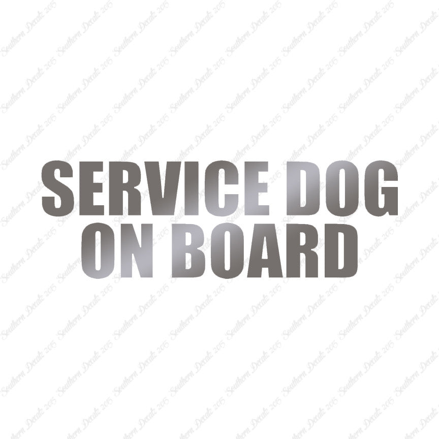 Service Dog On Board