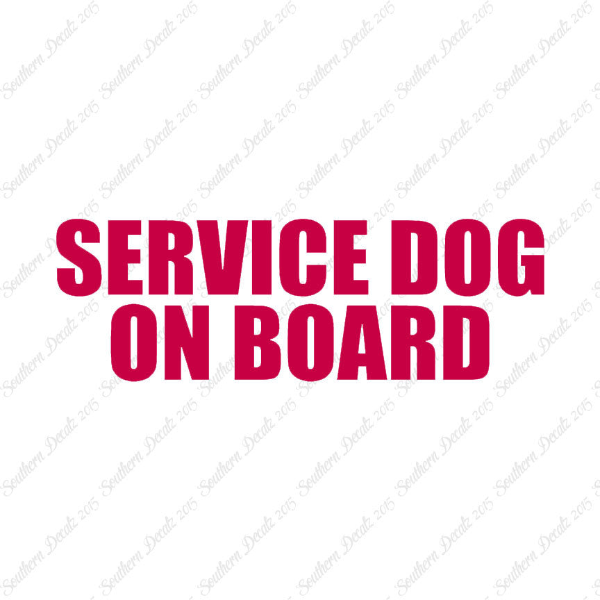Service Dog On Board