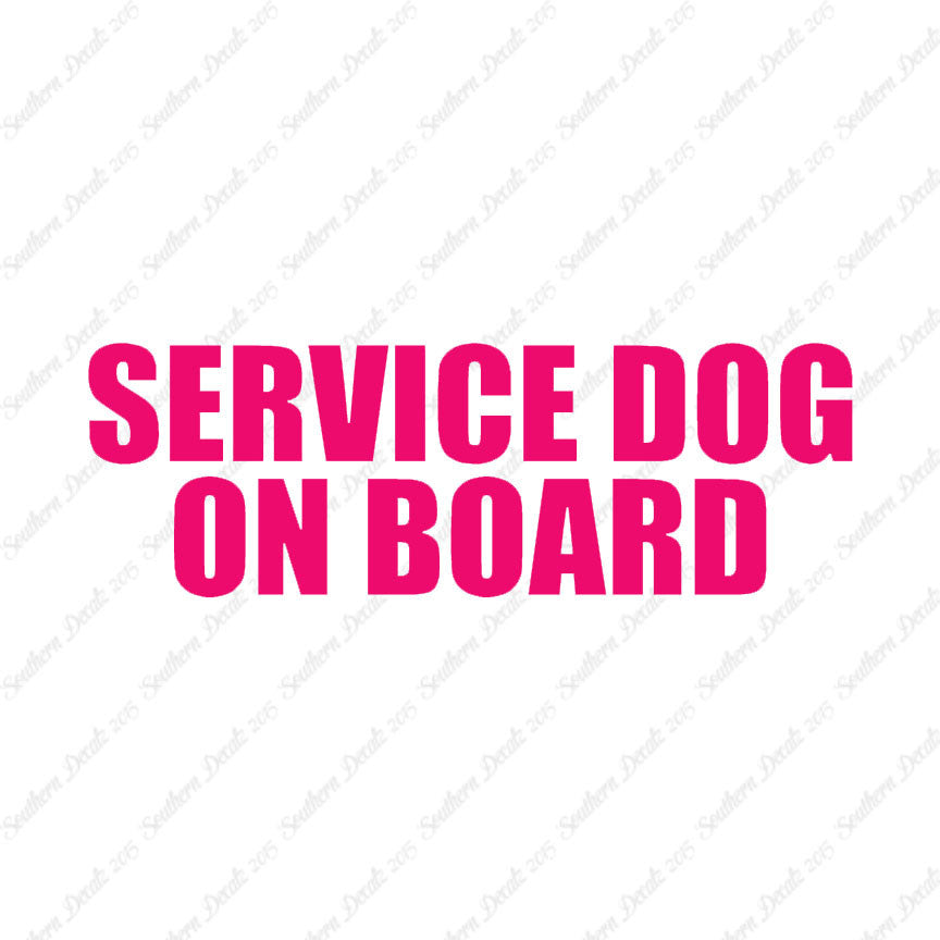 Service Dog On Board