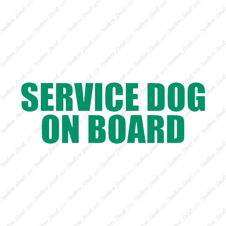 Service Dog On Board