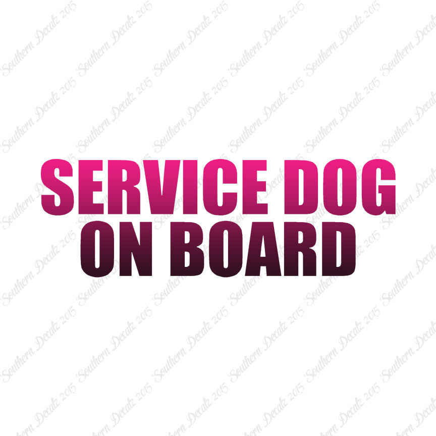 Service Dog On Board