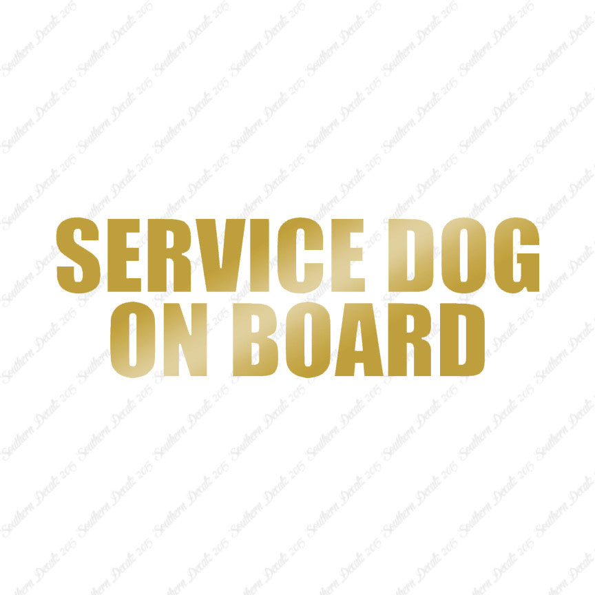 Service Dog On Board
