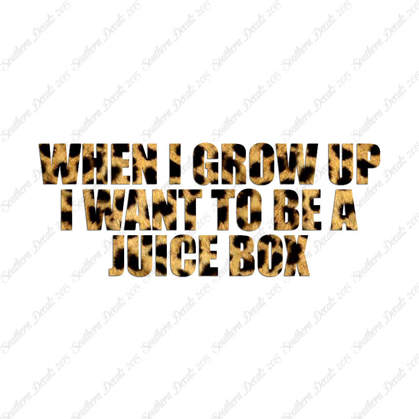 When I Grow Up Juice Box