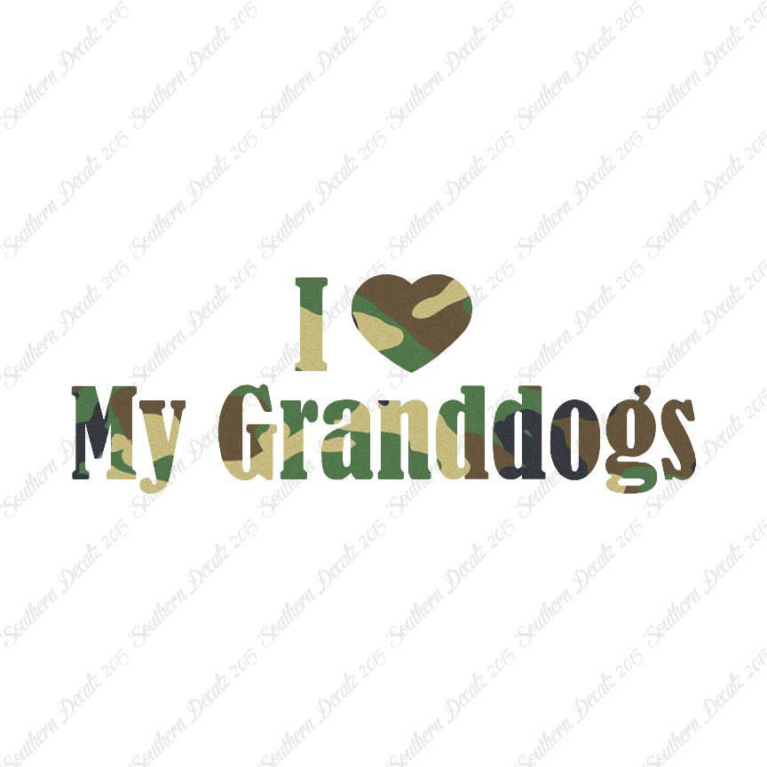 I Love My Grand Dogs Heart