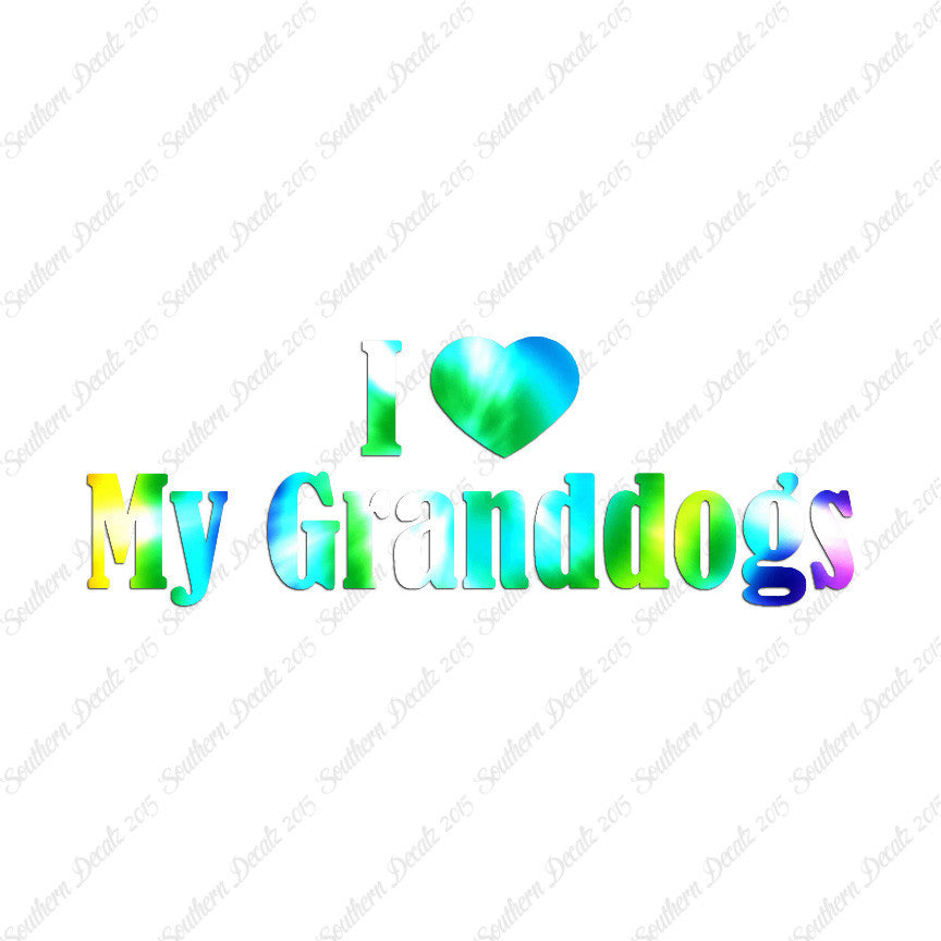 I Love My Grand Dogs Heart