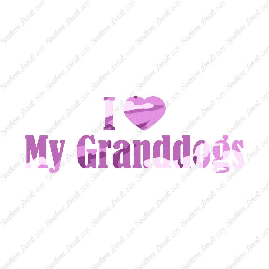 I Love My Grand Dogs Heart