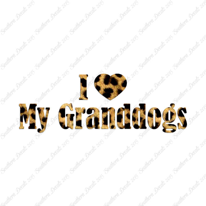 I Love My Grand Dogs Heart