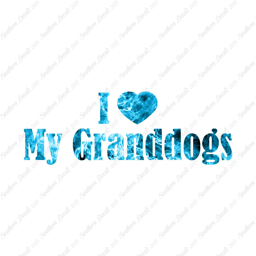 I Love My Grand Dogs Heart