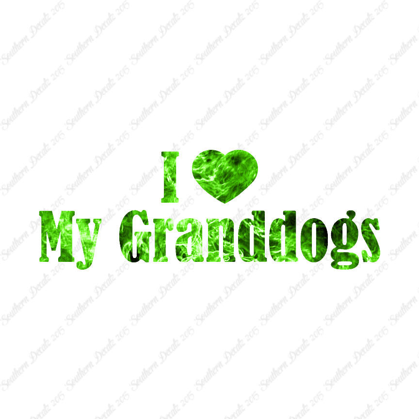 I Love My Grand Dogs Heart