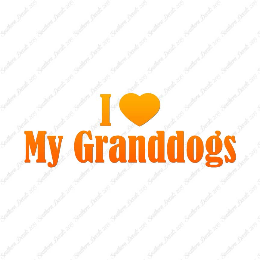 I Love My Grand Dogs Heart