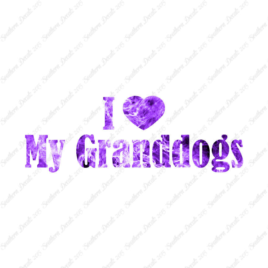 I Love My Grand Dogs Heart