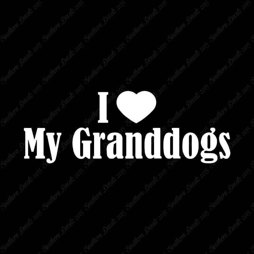 I Love My Grand Dogs Heart