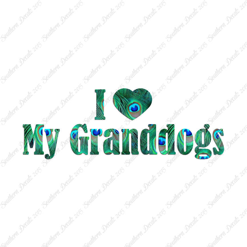 I Love My Grand Dogs Heart