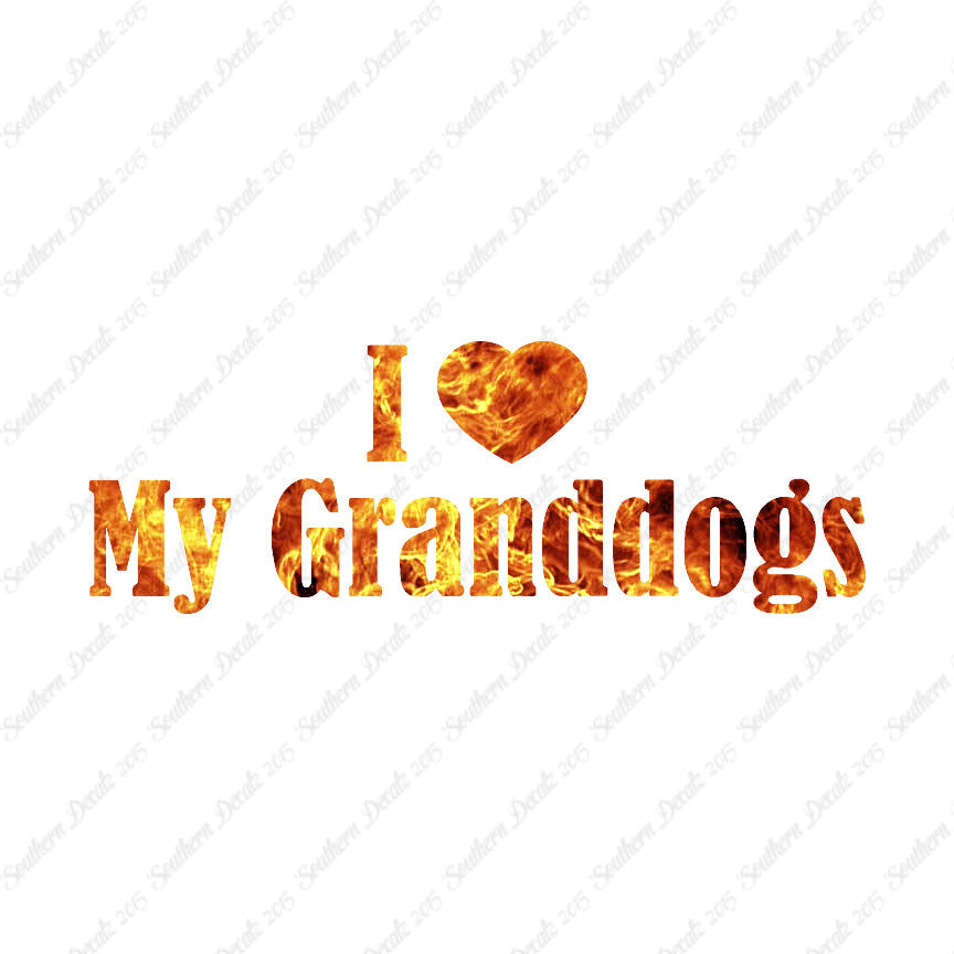 I Love My Grand Dogs Heart