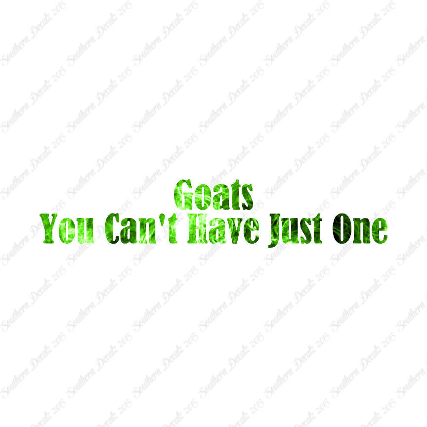 Goats Can't Have Just One