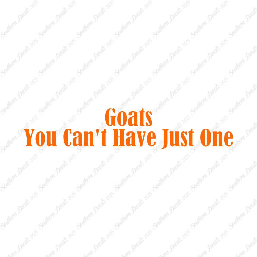 Goats Can't Have Just One