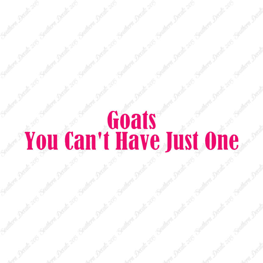 Goats Can't Have Just One