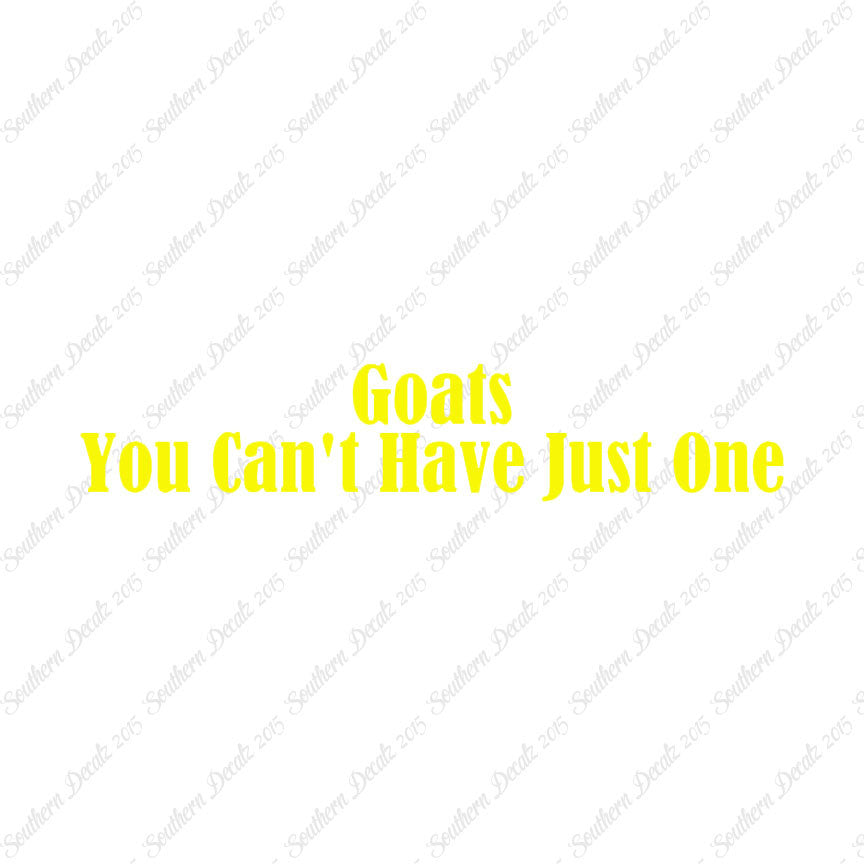 Goats Can't Have Just One
