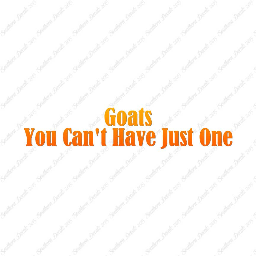 Goats Can't Have Just One