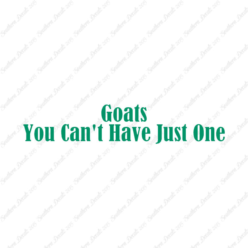 Goats Can't Have Just One