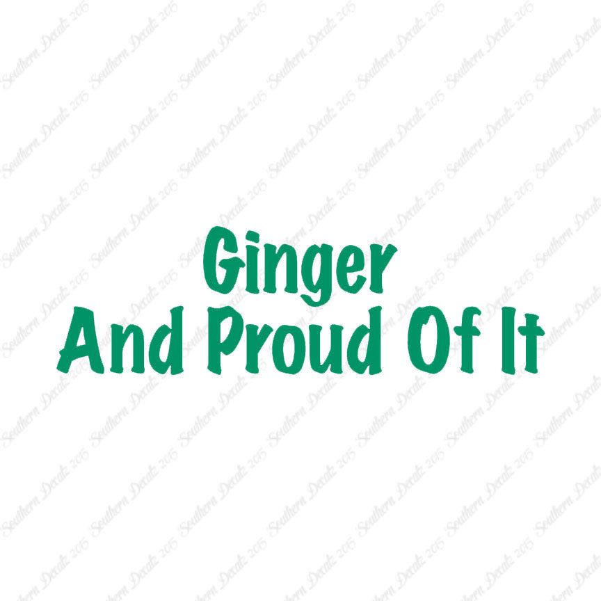 Ginger And Proud Of It