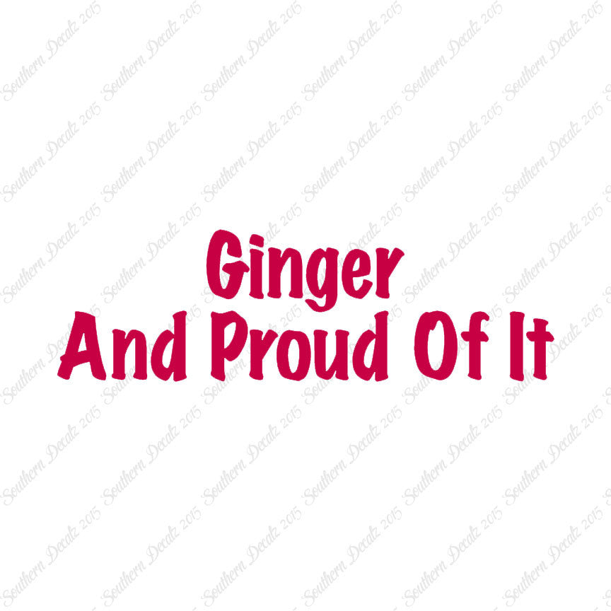 Ginger And Proud Of It