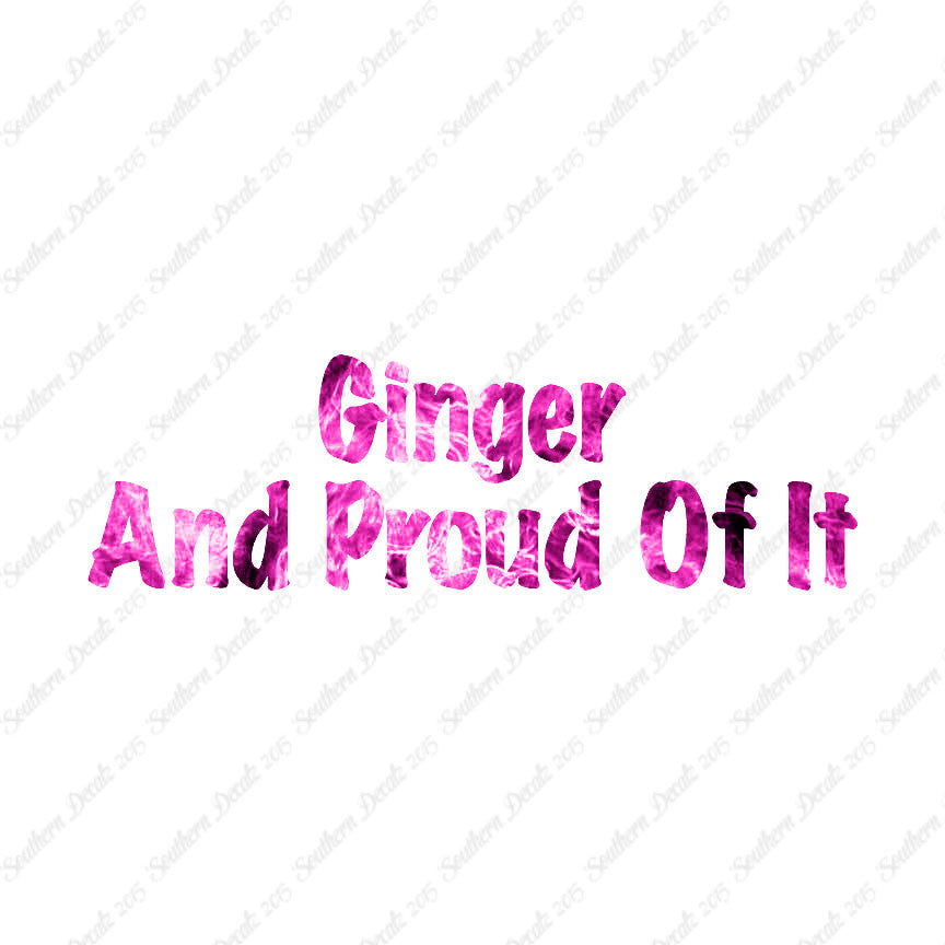 Ginger And Proud Of It