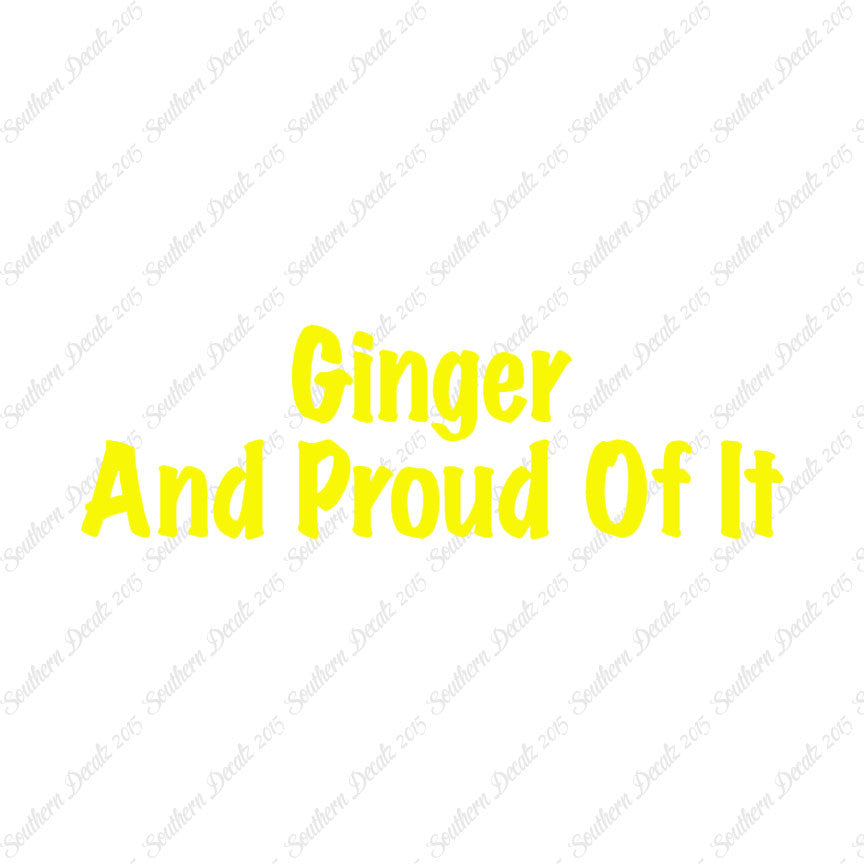Ginger And Proud Of It