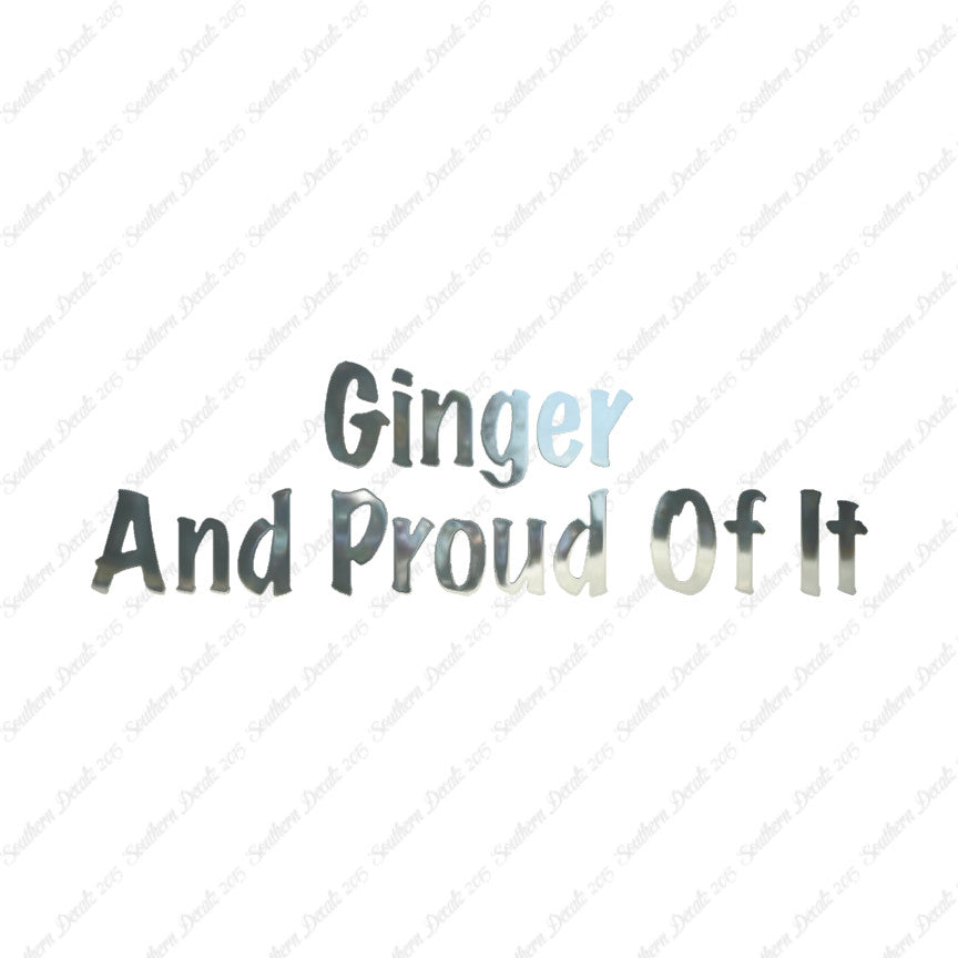 Ginger And Proud Of It