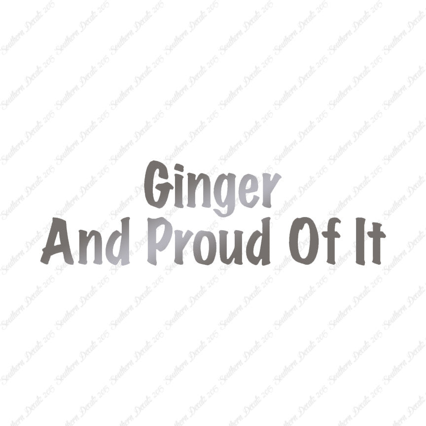 Ginger And Proud Of It