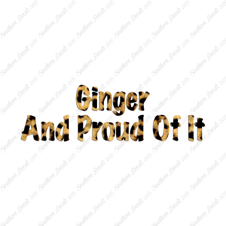 Ginger And Proud Of It