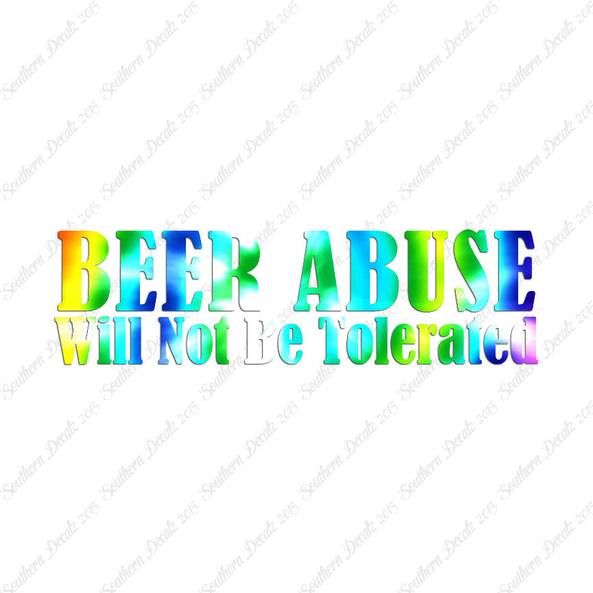 Beer Abuse Not Tolerated
