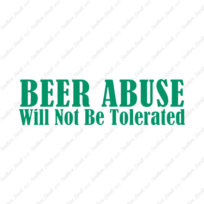 Beer Abuse Not Tolerated
