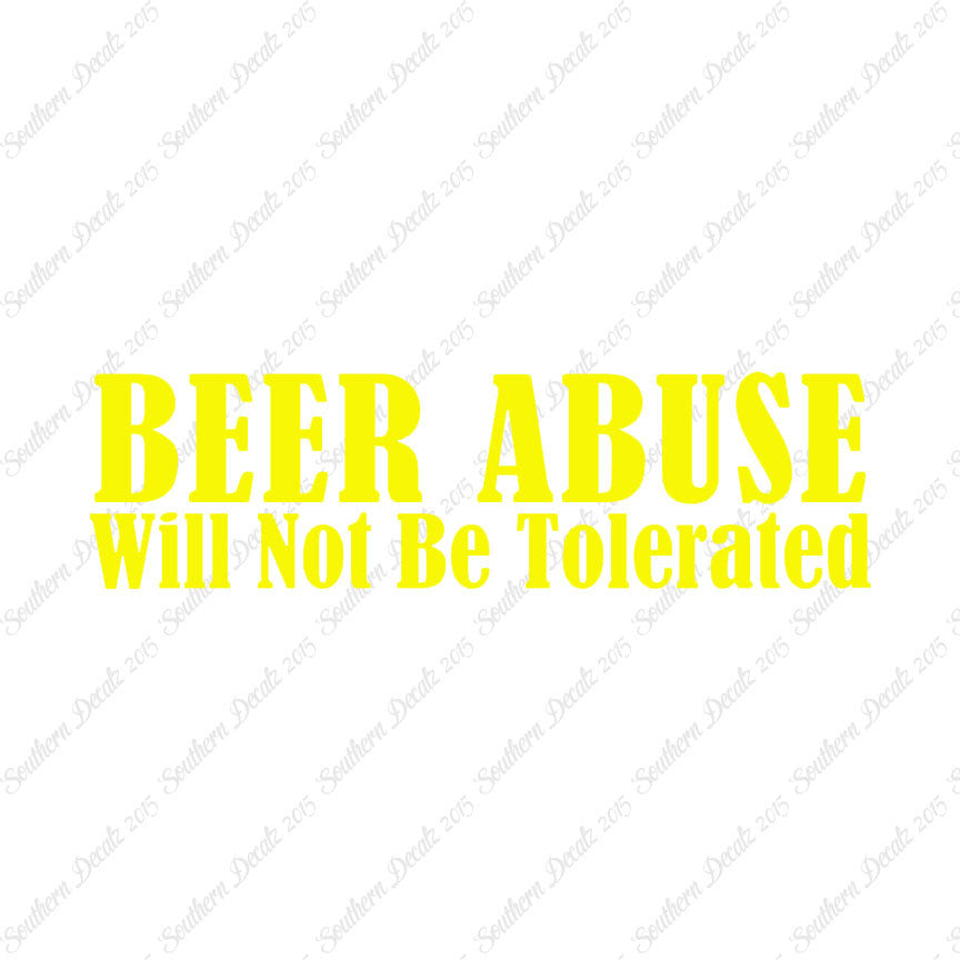 Beer Abuse Not Tolerated