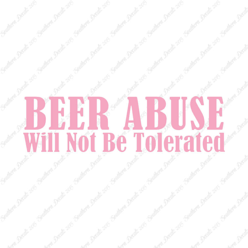 Beer Abuse Not Tolerated