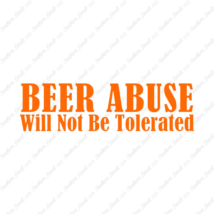 Beer Abuse Not Tolerated
