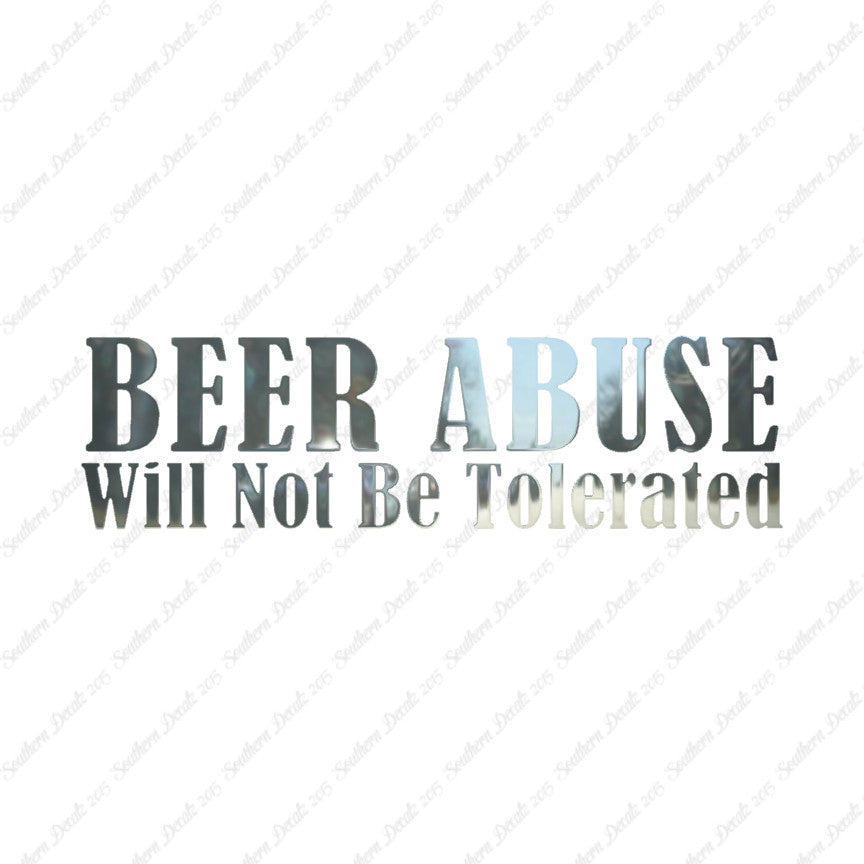 Beer Abuse Not Tolerated