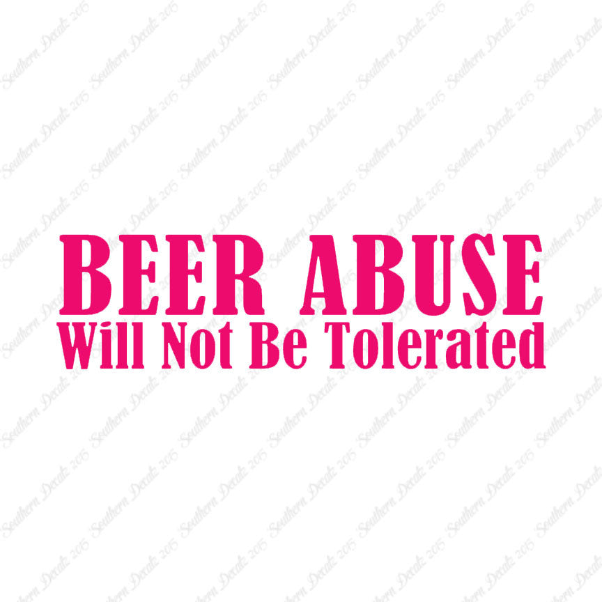 Beer Abuse Not Tolerated