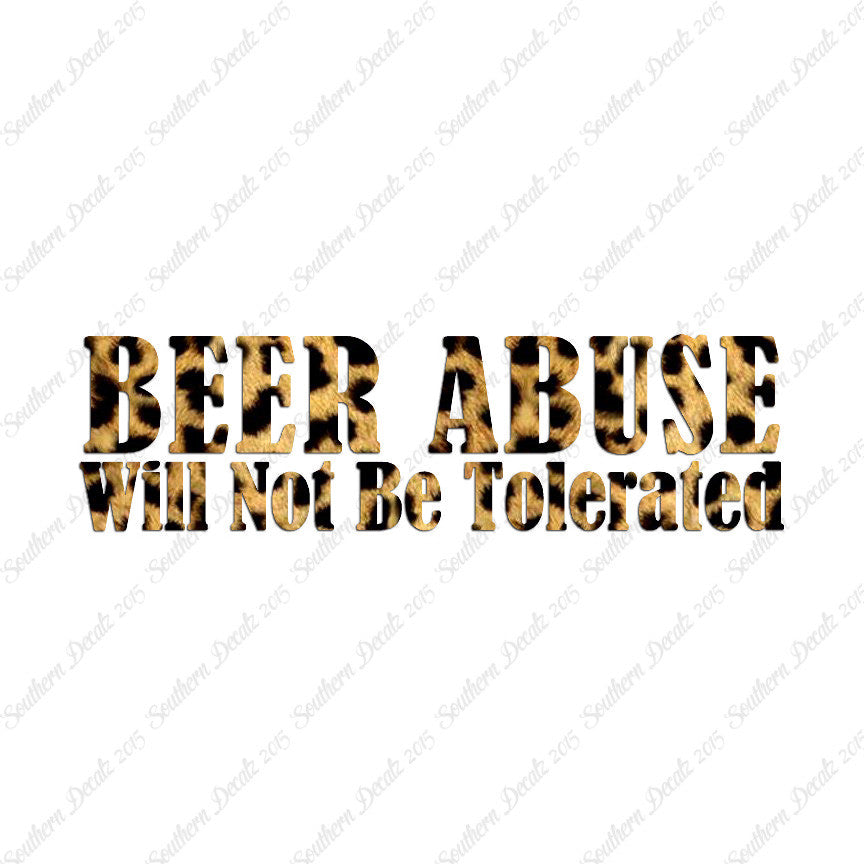 Beer Abuse Not Tolerated