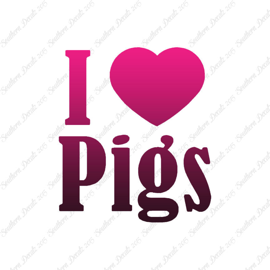 I Heart Love Pigs