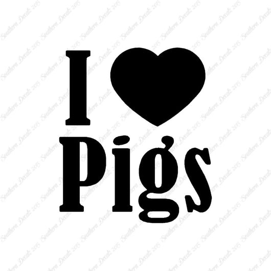 I Heart Love Pigs
