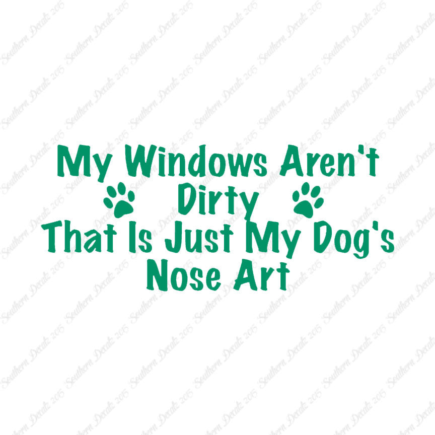 Windows Not Dirty Dog Nose Art